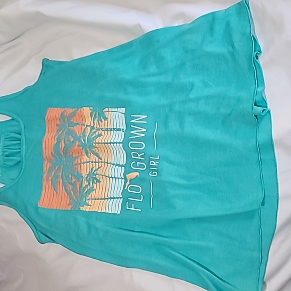 FloGrown Girl Aqua Racerback Tank Top Size Medium - Picture 11 of 15